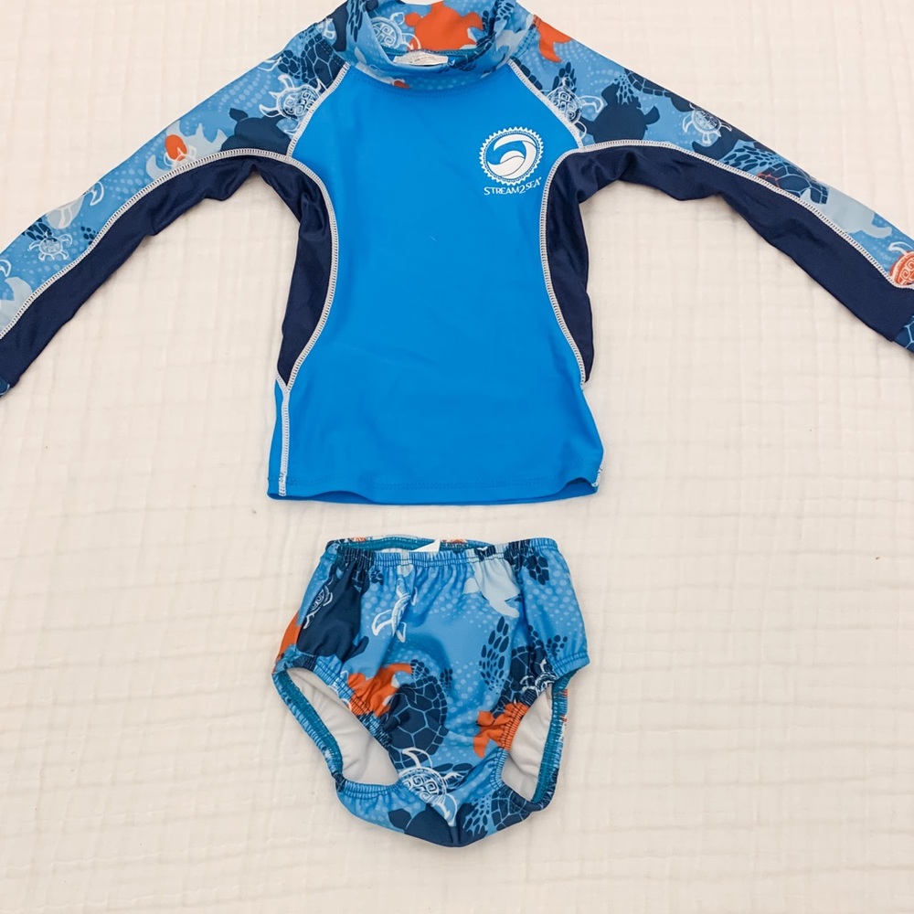 Baby Rash Guard and Swim Diaper (6 to 12 months)